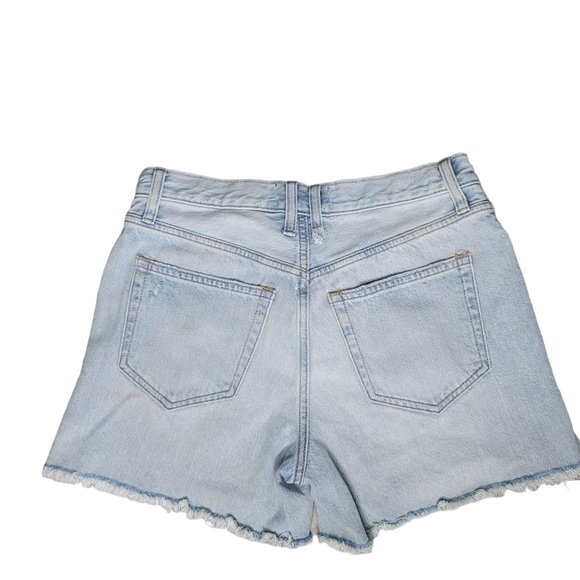 We The Free raw hem denim shorts light wash button fly denim jean shorts 165/68a - Picture 4 of 6
